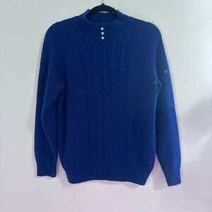 Karen Scott Men's Royal Blue Crewneck Sweater